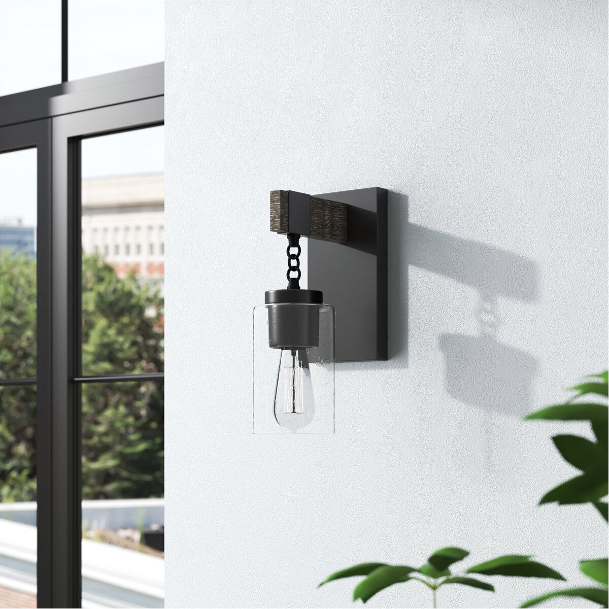 Fulton 1 Light 6 inch Matte Black Bath Bar Wall Light